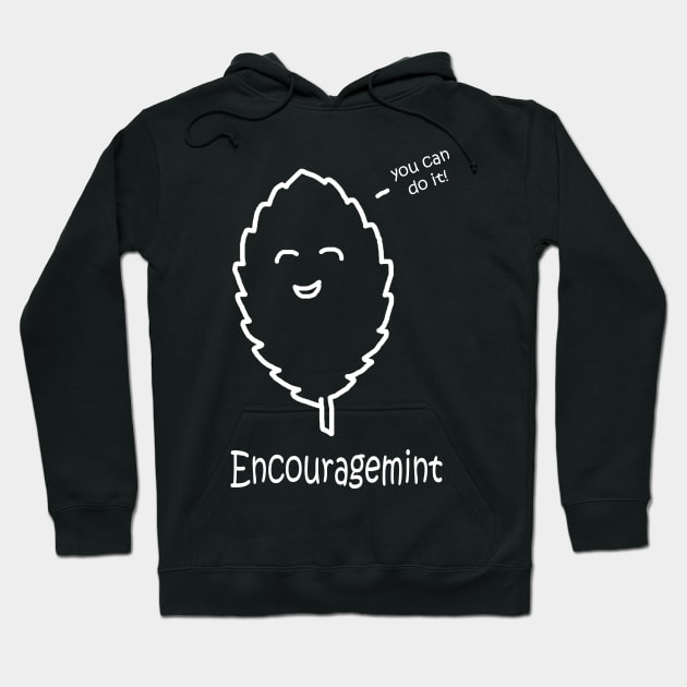 Encouragemint White Hoodie by PelicanAndWolf